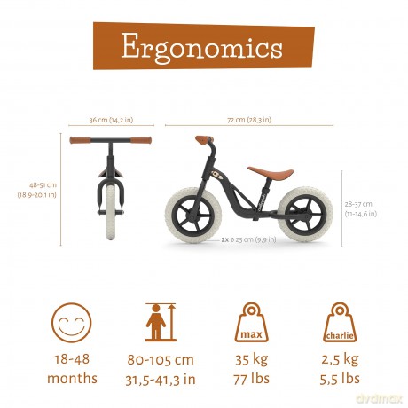 Chillafish - Charlie 10 Lightweight Balance Bike - Silver, 1.5-4 Years (CPCH01SIL)