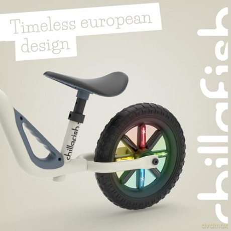 Rower Chillafish - GLOW 10 Lightweight Balance Bike with Light Up Wheels - Beige, 1.5-4 Years (CPCH02BEI)