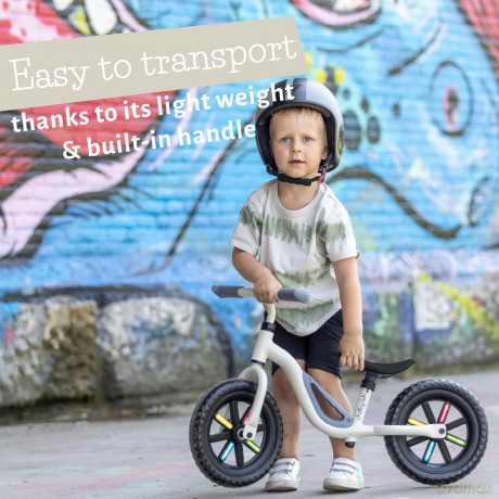 Rower Chillafish - GLOW 10 Lightweight Balance Bike with Light Up Wheels - Beige, 1.5-4 Years (CPCH02BEI)
