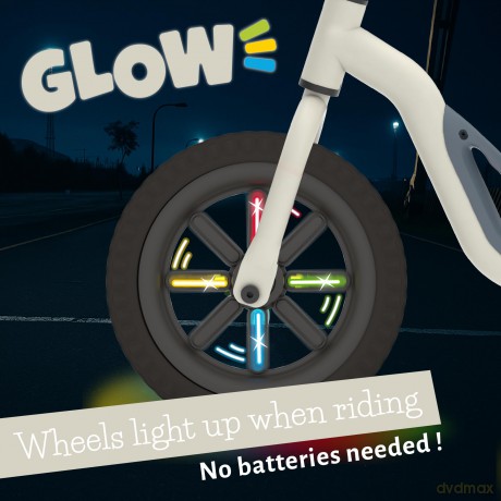Rower Chillafish - GLOW 10 Lightweight Balance Bike with Light Up Wheels - Beige, 1.5-4 Years (CPCH02BEI)