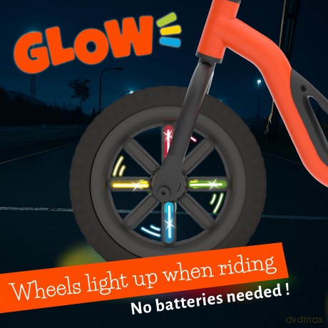 Chillafish - GLOW 10 Lightweight Balance Bike with Light Up Wheels - Orange, 1.5-4 Years (CPCH02ORA)