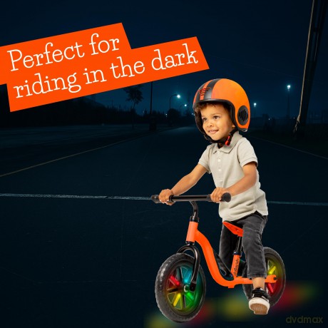 Chillafish - GLOW 10 Lightweight Balance Bike with Light Up Wheels - Orange, 1.5-4 Years (CPCH02ORA)