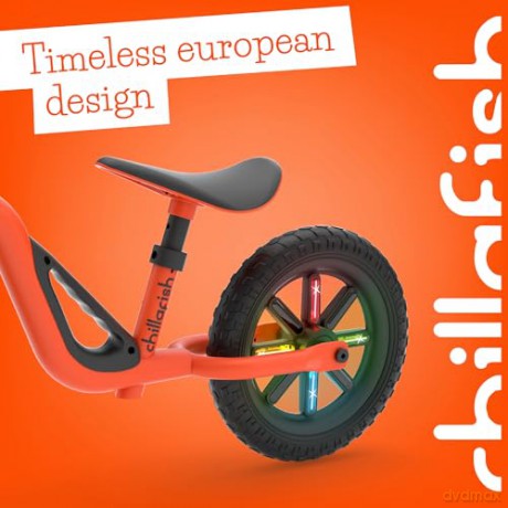 Chillafish - GLOW 10 Lightweight Balance Bike with Light Up Wheels - Orange, 1.5-4 Years (CPCH02ORA)