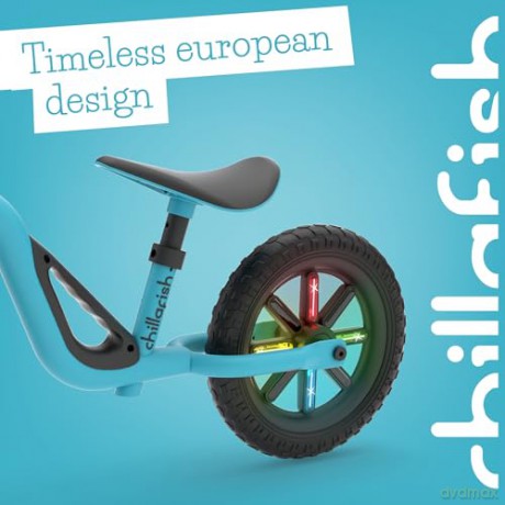 Chillafish - GLOW 10 Lightweight Balance Bike with Light Up Wheels - Sky, 1.5-4 Years (CPCH02SKY)