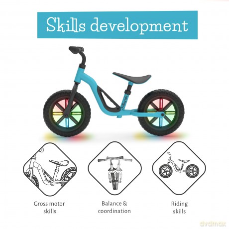 Chillafish - GLOW 10 Lightweight Balance Bike with Light Up Wheels - Sky, 1.5-4 Years (CPCH02SKY)