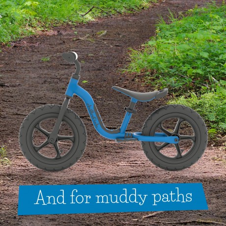 Chillafish - Sport 12 Lightweight Balance Bike with Rubberskin Tires - Navy, 1.5-4 Years (CPCH06NAV)