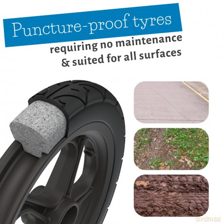 Chillafish - Sport 12 Lightweight Balance Bike with Rubberskin Tires - Navy, 1.5-4 Years (CPCH06NAV)