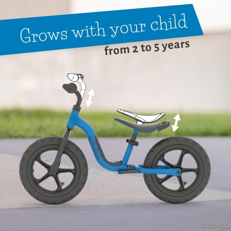 Chillafish - Sport 12 Lightweight Balance Bike with Rubberskin Tires - Navy, 1.5-4 Years (CPCH06NAV)