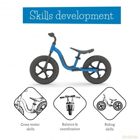 Chillafish - Sport 12 Lightweight Balance Bike with Rubberskin Tires - Navy, 1.5-4 Years (CPCH06NAV)