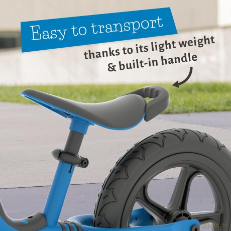 Chillafish - Sport 12 Lightweight Balance Bike with Rubberskin Tires - Navy, 1.5-4 Years (CPCH06NAV)