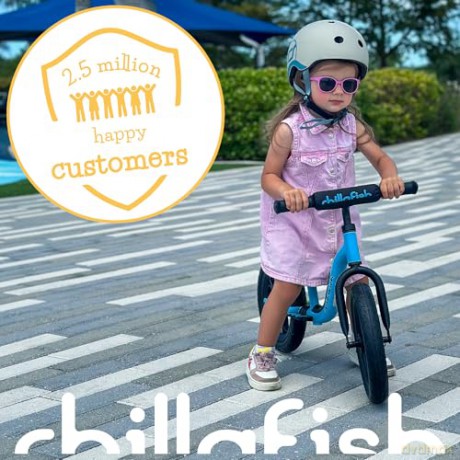 Chillafish - Sport 12 Lightweight Balance Bike with Rubberskin Tires - Navy, 1.5-4 Years (CPCH06NAV)