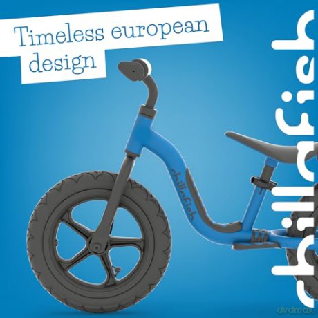 Chillafish - Sport 12 Lightweight Balance Bike with Rubberskin Tires - Navy, 1.5-4 Years (CPCH06NAV)