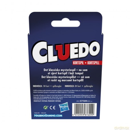 Cluedo - Card Game, Norway + Denmark (E7589ND43)