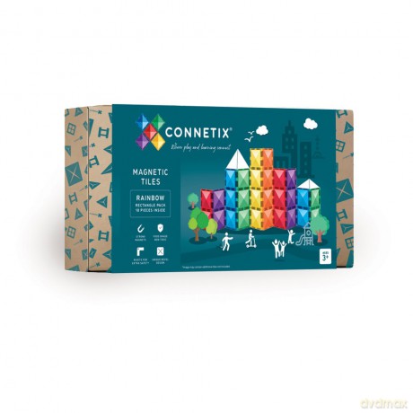 Connetix - Rainbow Rectangle Pack - 18 Pieces (CT-R-00018-RE)