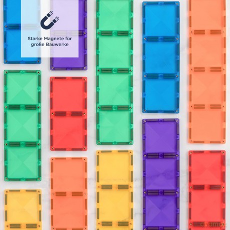 Connetix - Rainbow Rectangle Pack - 18 Pieces (CT-R-00018-RE)