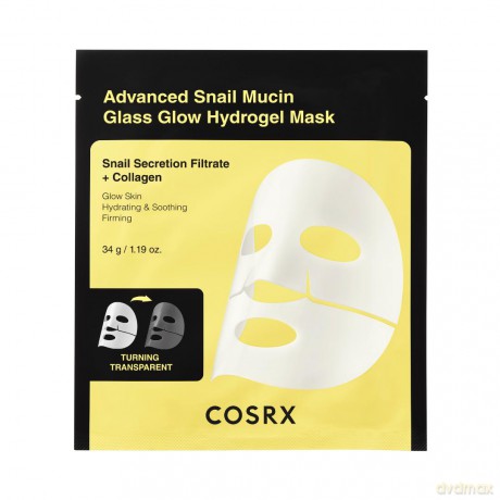 Cosrx - Advanced Snail Mucin Glass Glow Hydrogel Mask - 1 pcs [KOMSETYKI]