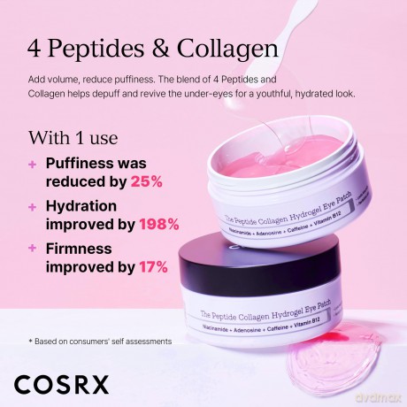 Cosrx - The Peptide Collagen Hydrogel Eye Patch - 60 pcs [KOMSETYKI]