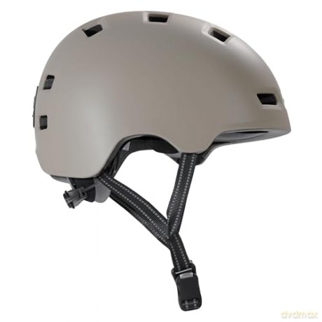 Crazy Safety - Urban bicycle and skater helmet with front and rear lights - Sand - M (54-57cm) (CS240201)