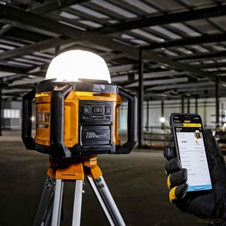 DeWALT DCL074-XJ 18V XR LED Work Light - 5000 Lumens, 360° Illumination, ToolConnect App