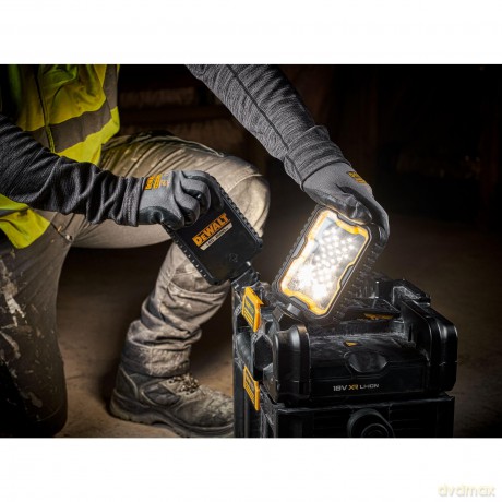 DeWalt ToughSystem 2.0 Toolbox with Integrated LED Work Light, 18V Compatible, Durable Storage Solution