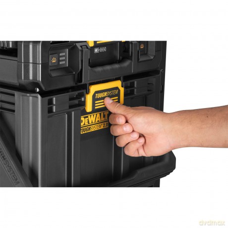 DeWalt ToughSystem 2.0 Toolbox with Integrated LED Work Light, 18V Compatible, Durable Storage Solution