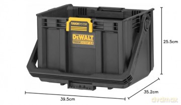 DeWalt ToughSystem 2.0 Toolbox with Integrated LED Work Light, 18V Compatible, Durable Storage Solution