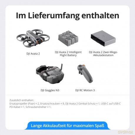 DJI - Avata 2 Fly Smart Combo (Three Batteries)
