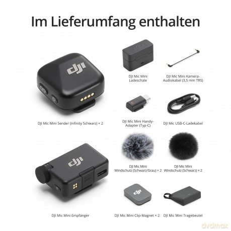 DJI - Mic Mini (2 TX + 1 RX + Charging Case)