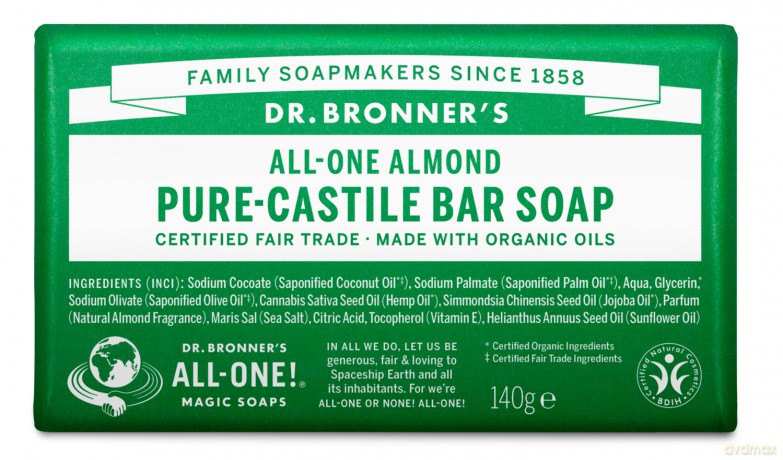 Naturalne mydło w kostce Dr. Bronner's - Bar Soap Almond 140 g