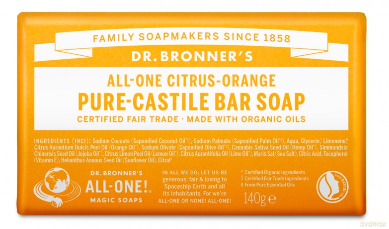 Dr. Bronner's - Bar Soap Citrus Orange 140 g