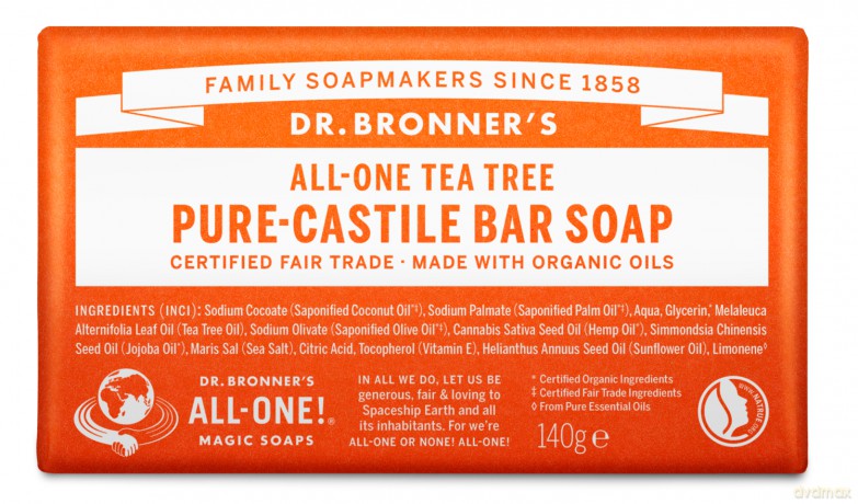 Mydło w kostce Dr. Bronner's - Bar Soap Tea Tree 140 g