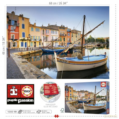 Educa - 1000 pcs - Harbour In Martigues puzzle (80-19928)