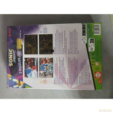 Educa - 2x100 Sonic Prime Neon Puzzle (80-19629)