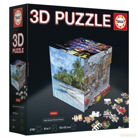 Educa - 3D Puzzle Cube Travel (80-20124)