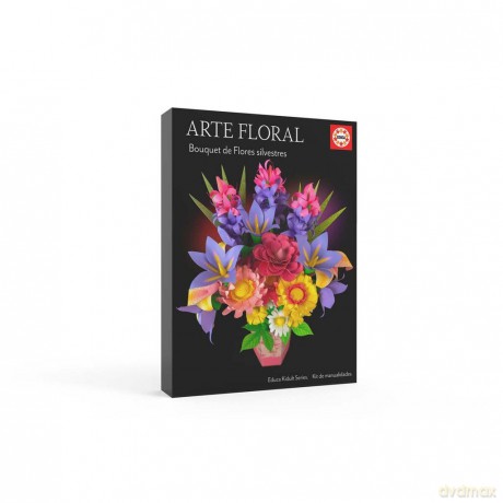 Educa - Floral Art Bouquet Of Wild Flowers - 30 cm x 20 cm - Vibrant (80-20141)