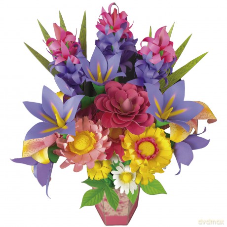 Educa - Floral Art Bouquet Of Wild Flowers - 30 cm x 20 cm - Vibrant (80-20141)