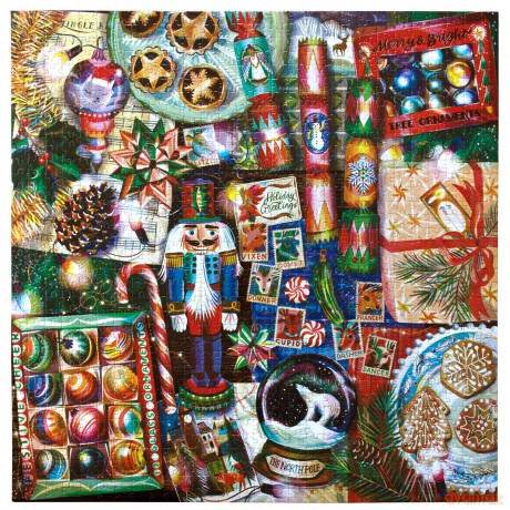Eeboo - Puzzle 1000 pcs - Christmas Decoration (EPZTCDR)