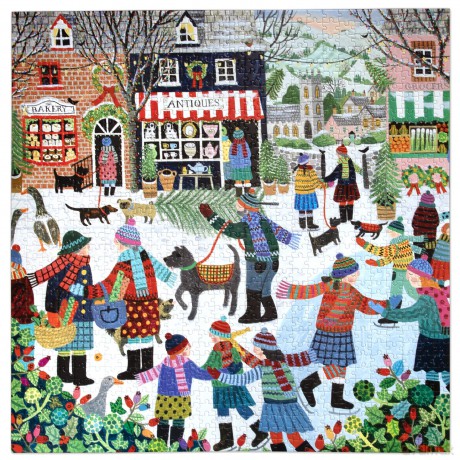 Eeboo - Puzzle 1000 pcs - Christmas in the Square (EPZT211)