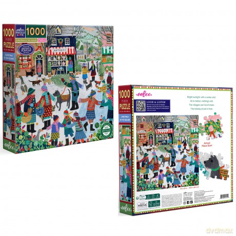 Eeboo - Puzzle 1000 pcs - Christmas in the Square (EPZT211)