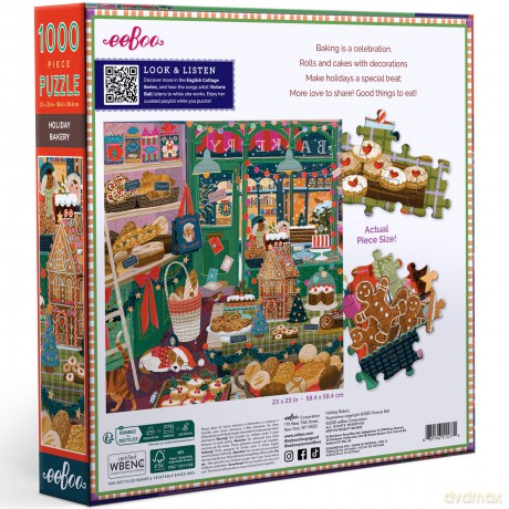 Eeboo - Puzzle 1000 pcs - Holiday Bakery (EPZT774)