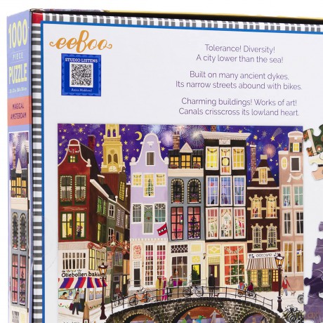 eeBoo - Puzzle 1000 pcs - Magical Amsterdam - (EPZTAMD