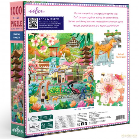 Eeboo - Puzzle 1000 pcs - Seasons in Kyoto (EPZT696)