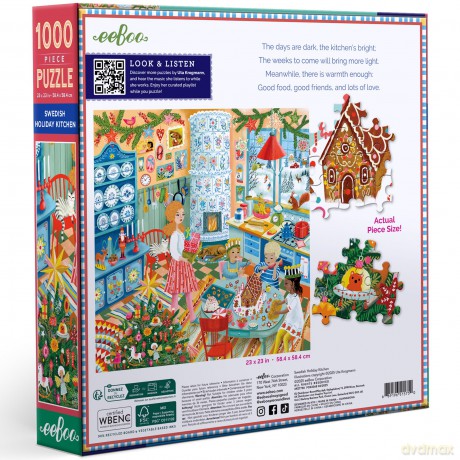 Eeboo - Puzzle 1000 pcs - Swedish Holiday Kitchen (EPZT750)