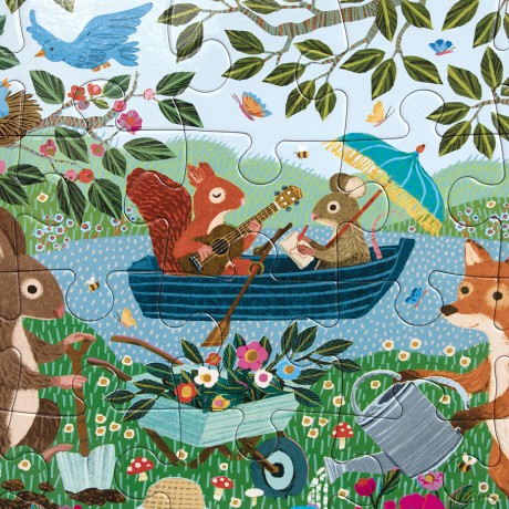 Eeboo - Puzzle 20 pcs - Garden Animals (EPZY993)