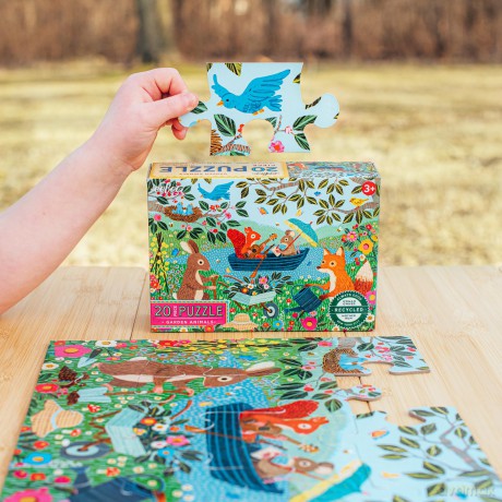 Eeboo - Puzzle 20 pcs - Garden Animals (EPZY993)