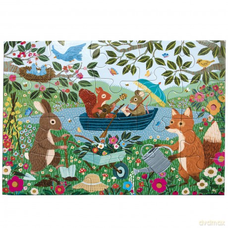 Eeboo - Puzzle 20 pcs - Garden Animals (EPZY993)