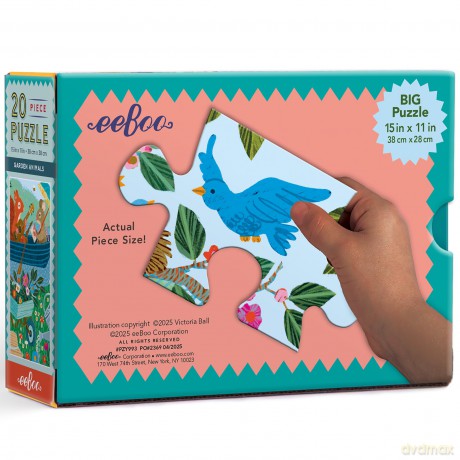 Eeboo - Puzzle 20 pcs - Garden Animals (EPZY993)