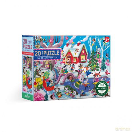 EEBOO - Puzzle 20 pcs - Woodland winter - (EPZWW20)