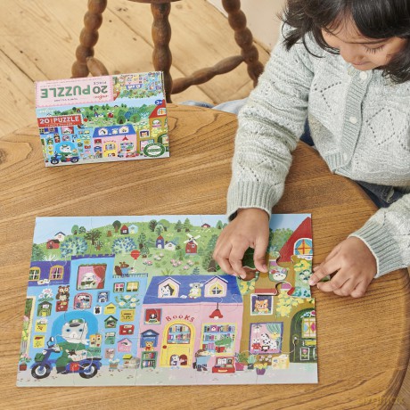 Eeboo - Puzzle 20 pcs - Yumi's Village (EPZY863)