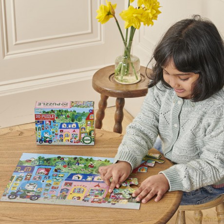 Eeboo - Puzzle 20 pcs - Yumi's Village (EPZY863)